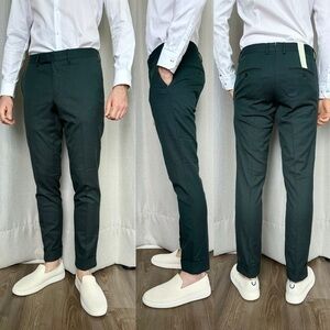 J. Lindeberg NWT Grant Willy Check Green Slim Trouser Pants EU 48 / M (31)